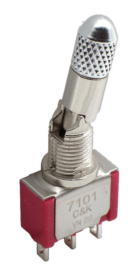 C&K COMPONENTS 7101SD9AV2BE TOGGLE SWITCH, SPDT, 0.4VA, 20V, THT