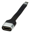 ROLINE 12.03.3212 Converter, USB 3.1 Type-C Plug to HDMI-F Receptacle, 13 cm Cable Length, Black