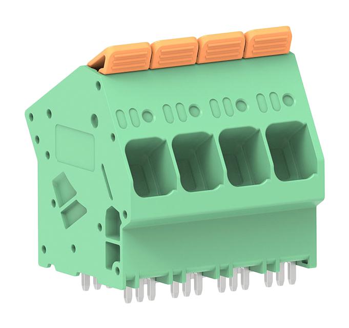 MOLEX 224930-0004 Wire-To-Board Terminal Block, 10 mm, 4 Ways, 18 AWG, 4 AWG, 5.89 mm&sup2;, Push In Lock