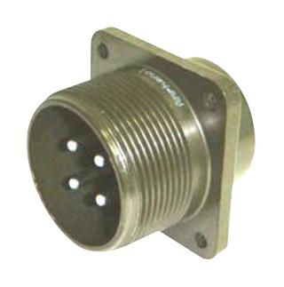 AMPHENOL INDUSTRIAL ACA3102E24-12PBF80 Circular Connector, ACA Series, MIL-DTL-5015 Series, Box Mount Receptacle, 5 Contacts, Crimp Pin
