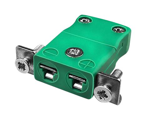 LABFACILITY IM-K-SSPF (PACK OF 10) Thermocouple Connector, SS Bracket, Socket, Miniature, K, Green, IEC, Pack of 10 XF-2855-FAR