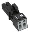 WAGO 890-202 Pluggable Terminal Block, 4.4 mm, 2 Ways, 22AWG to 16AWG, 1.5 mm&sup2;, Push In, 16 A