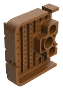 AMPHENOL SINE/TUCHEL AWB-51PDR WEDGELOCK, RIGHT, 51 POS, BROWN