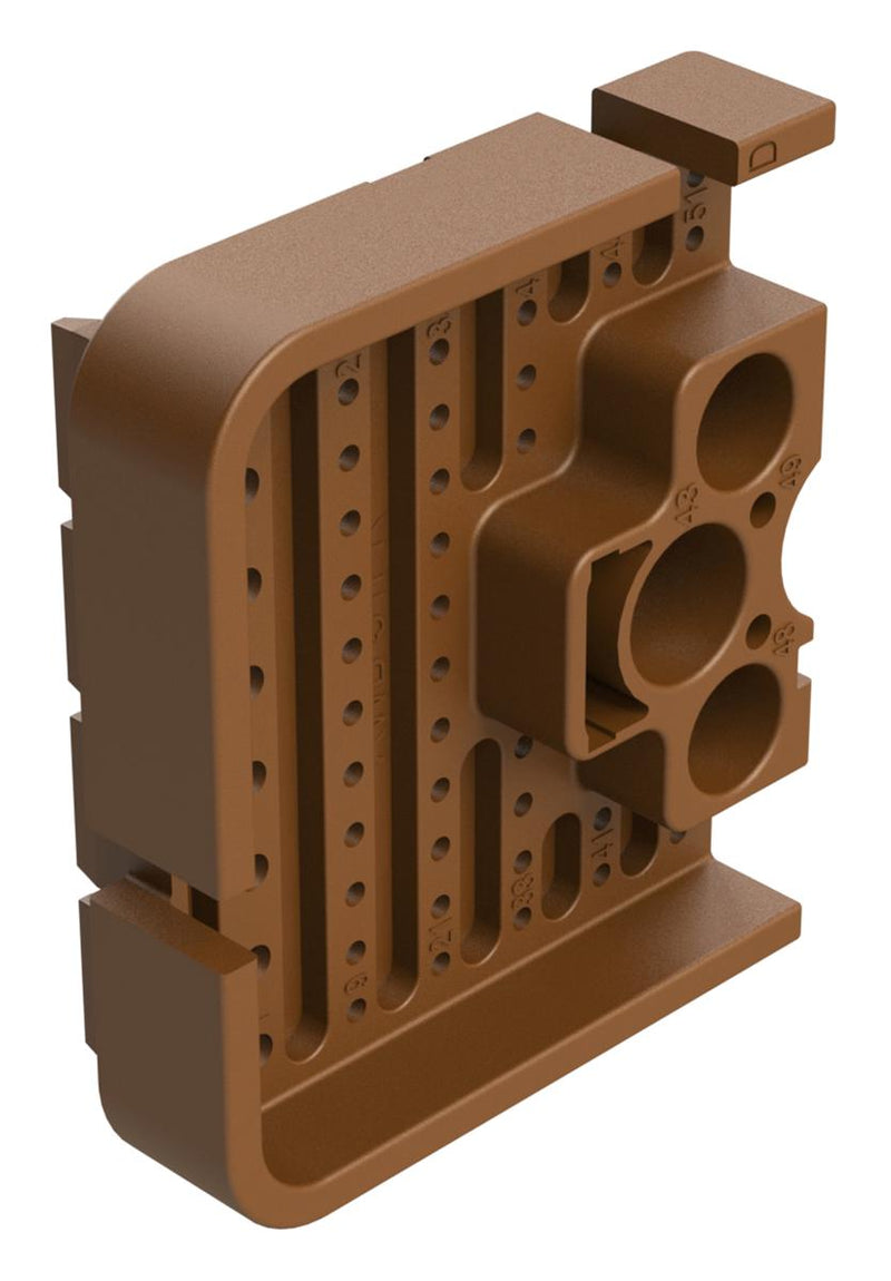 AMPHENOL SINE/TUCHEL AWB-51PDR WEDGELOCK, RIGHT, 51 POS, BROWN