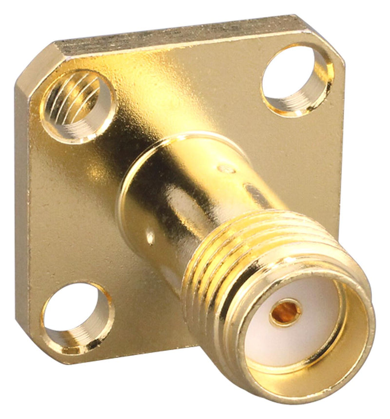 LINX - TE CONNECTIVITY ADP-SMAF-SMAF-F-G RF / Coaxial Adapter, Gold, SMA, Jack, SMA, Jack, Straight Panel Adapter, 50 ohm