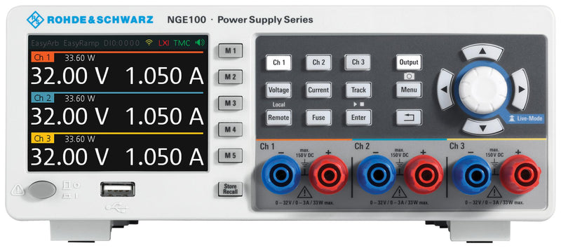 Rohde &amp; Schwarz NGE-COM3B NGE-COM3B Bench Power Supply Adjustable 3 Output 0 V 32 A