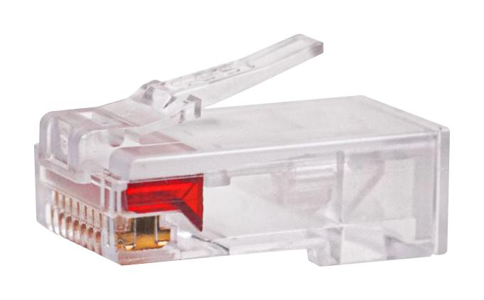 STEWART CONNECTOR ASY39100-004 Modular Connector, w/ 120 ohm Resistor, RJ45 Plug, 1 x 1 (Port), 8P8C, Cable Mount