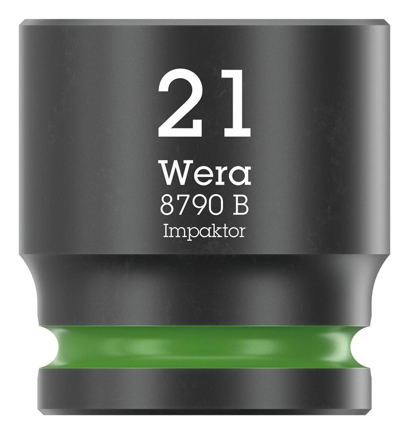 WERA 05005511001 Socket, Hexagonal, Impaktor, 3/8" Drive, 21mm AF, 32mm L