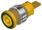 HIRSCHMANN TEST AND MEASUREMENT 972356188 Banana Test Connector, Jack, Panel Mount, 32 A, 1 kV, Gold Plated Contacts, Green, Yellow