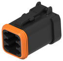 DEUTSCH - TE CONNECTIVITY DT06-6S-EP06 Automotive Connector Housing, Black, DT Series, Plug, 6 Ways, AMP DT Series Size 16 Socket Contacts