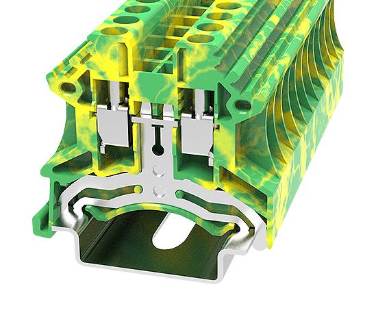 MULTICOMP PRO MP012876 DIN Rail Mount Terminal Block, 2 Ways, 24 AWG, 10 AWG, 4 mm&sup2;, Screw
