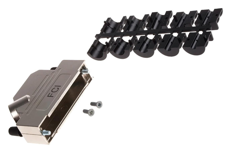 AMPHENOL COMMUNICATIONS SOLUTIONS 8655MHRA5002KLF D Sub Backshell, DD, 45&deg;, Zinc Body