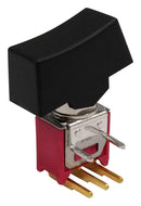 MULTICOMP PRO MP-R3-2B-C-SB5-G-13 Rocker Switch, Subminiature, On-On, SPDT, Non Illuminated, Through Hole, Black