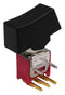 MULTICOMP PRO MP-R3-2B-C-SB5-G-13 Rocker Switch, Subminiature, On-On, SPDT, Non Illuminated, Through Hole, Black