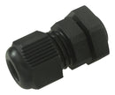 JACOB 50007M12PASW-F Cable Gland, IP68 5 Bar, M12 x 1.5, 3 mm, 6.5 mm, Nylon 6 (Polyamide 6), Black, IP68