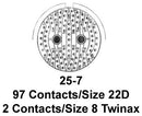 AMPHENOL INDUSTRIAL D38999/26WJ7SN Circular Connector, MIL-DTL-38999 Series III, DS38999/26 Series, Straight Plug, 99 Contacts
