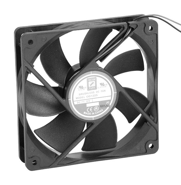 ORION FANS OD1225-24HSS DC Axial Fan, 24 V, Square, 120 mm, 25 mm, Sleeve Bearing, 85 CFM