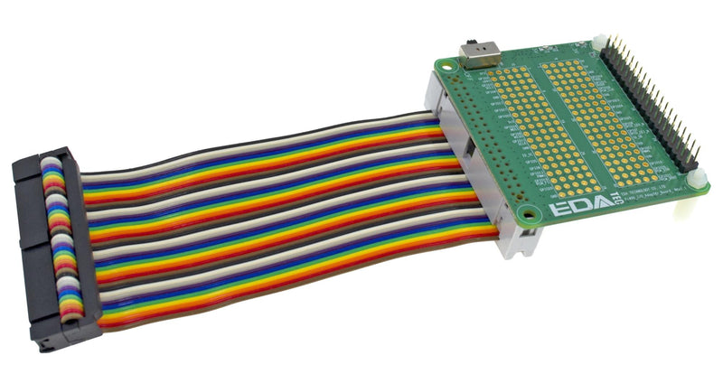 EDATEC ED-PI400PROT-R Ribbon Cable, 40Pin GPIO Protector, Rainbow, RaspberryPi 400 Board