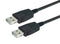 L-COM CAUZALAL-2M USB Cable, Type A Plug to Type A Plug, 2 m, 6.6 ft, USB 2.0, Black