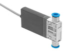 FESTO MHJ10-S-2,5-QS-6-HF AIR SOLENOID VALVE, QS-6, 6BAR, 24VDC