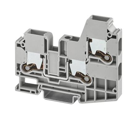 PHOENIX CONTACT 1329603 DIN Rail Mount Terminal Block, 3 Ways, 14 AWG, 6 AWG, 10 mm&sup2;, Push-X, 57 A
