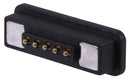 EDAC 685J0521451110E Magnetic Connector, 5 Contacts, Plug, Straight, 2 mm, 2 A, Black