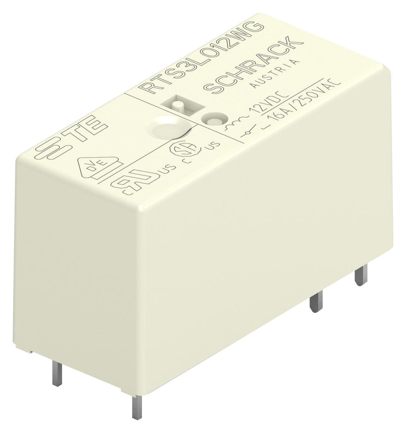 TE CONNECTIVITY 2-1415898-7 Power Relay, SPST-NO, 12 VDC, 16 A, RT Series, Through Hole, Non Latching