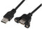 PRO SIGNAL PSG91624 Computer Cable, USB 2.0 A Plug, USB 2.0 A Socket, Panel Mount, 11.84 ", 300 mm, Black