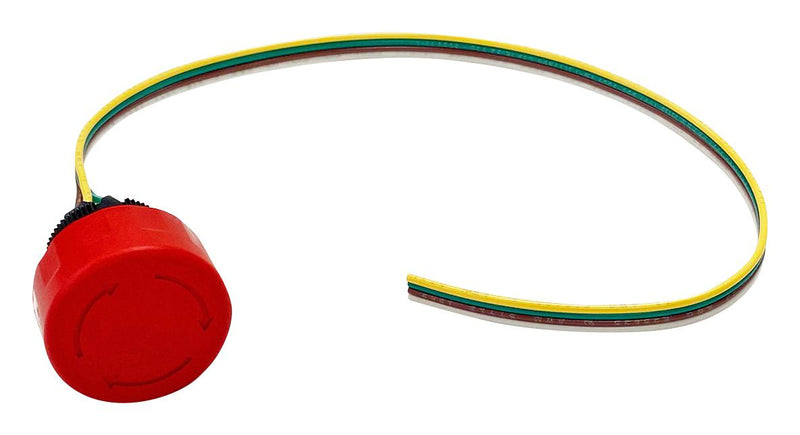 NKK SWITCHES FF0126BBCAEA01-WL E-STOP SWITCH, DPST-NC-DB, 0.5A, 24VDC