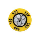 OMEGA TL-C5-105-30 Temperature Label, Non-Reversible Round, 5 Point, 40&deg;C to 54&deg;C, 1 s, Pack of 30, TL-C5 Series