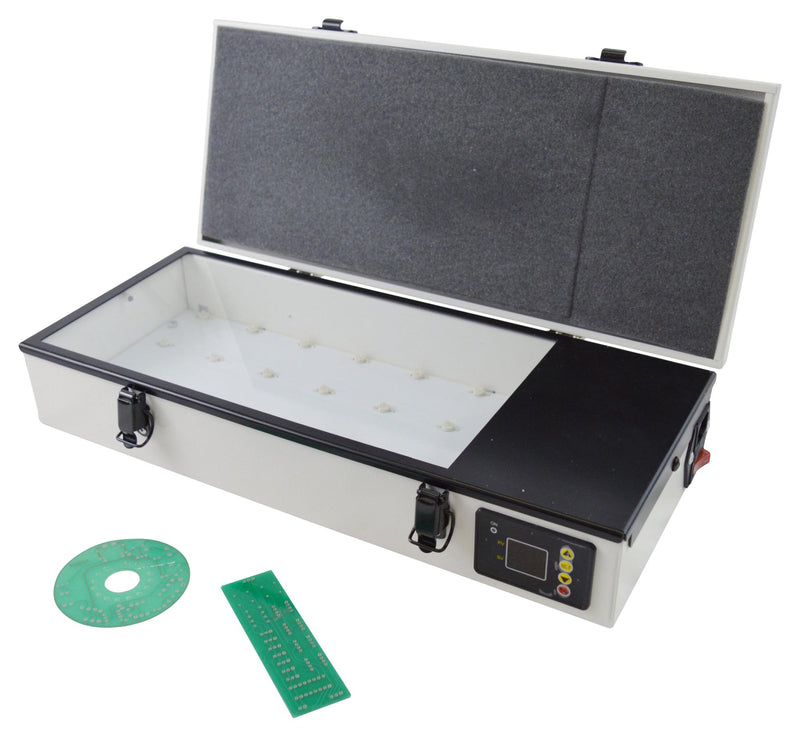 FORTEX LV202LED UV Exposure Unit, 220 to 240V Supply, 10W, 50Hz, 305 x 155mm Working Area, UK Plug