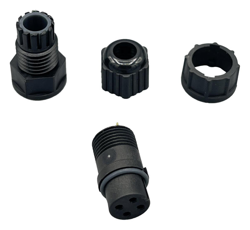 NORCOMP 868-04A-203KIT Circular Connector, Circular Cable Kit, Cavalier Series, Cable Mount Receptacle, 4 Contacts