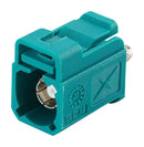 TAOGLAS FK2FZDK RF / Coaxial Connector, Code Z, Water Blue, SMB Fakra Coaxial, Straight Jack, Crimp, 50 ohm