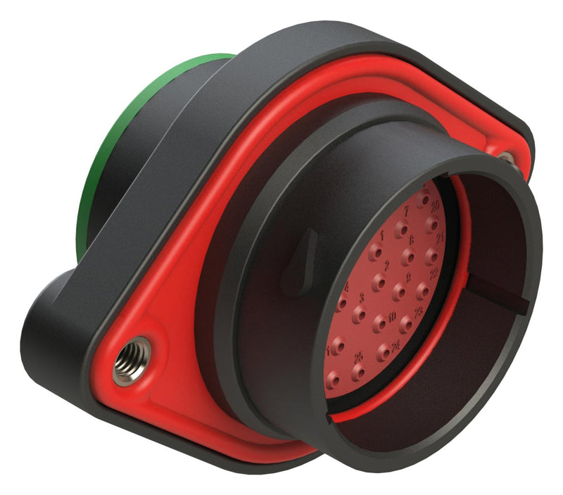 AMPHENOL SINE/TUCHEL AHDP02-24-33PN-SRA CIRCULAR CONNECTOR, RCPT, 24-33, CRIMP