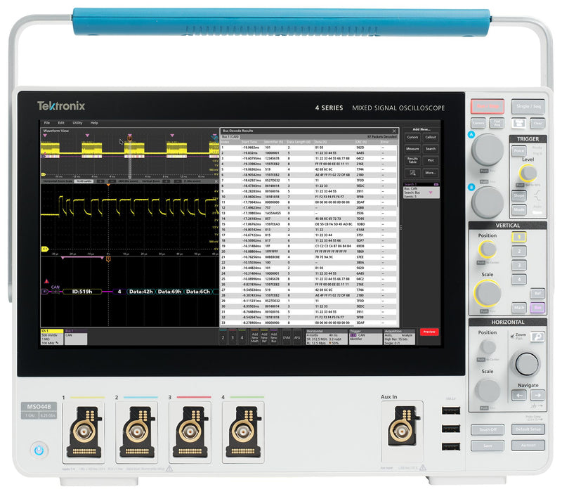 TEKTRONIX MSO44B 4-BW-200 MSO / MDO Oscilloscope, 4 Series B, 4 Analogue, 32 Digital, 200 MHz, 6.25 GSPS, 31.25 Mpts