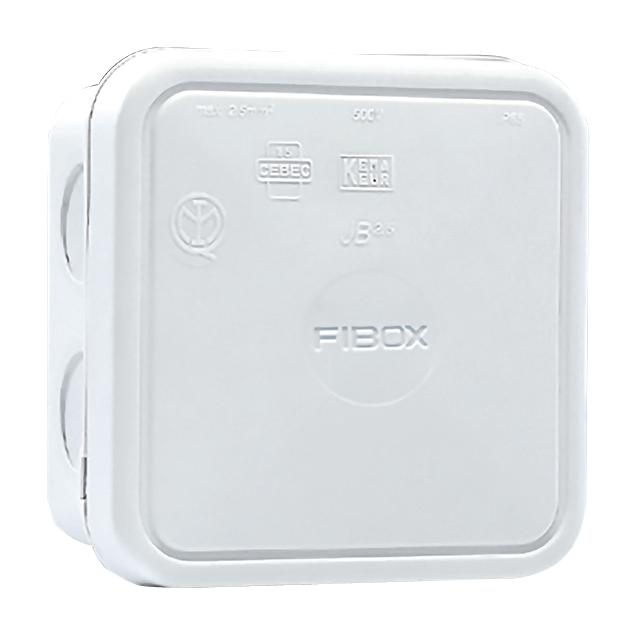 FIBOX JB 2.5 WH Plastic Enclosure, Junction Box, Polypropylene (PP), 49 mm, 90.5 mm, 90.5 mm, IP65