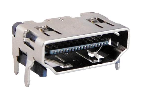 STEWART CONNECTOR SS-53200-001 HDMI Connector, 19 Contacts, Receptacle, PCB Mount, Surface Mount Right Angle