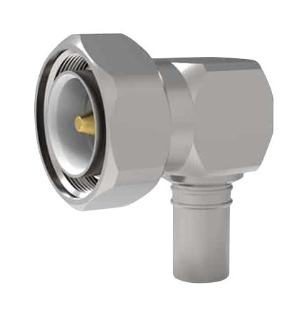 TIMES MICROWAVE EZ-400-716M-RA-X RF / Coaxial Connector, 7/16 Coaxial, Right Angle Plug, Crimp, 50 ohm, LMR-400, Spring Copper