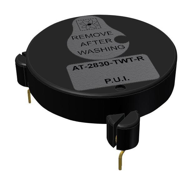 PUI AUDIO AT-2830-TWT-R Transducer, 93 dBA, 3 kHz, Through Hole, External, 20000 pF