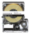 PANDUIT T050X000VXM-BK Label Printer Tape, Adhesive, Non-Laminated, Black on Yellow, 7 m x 12 mm, Vinyl