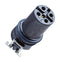 AMPHENOL LTW M12A-04PFFT-EE0001 Sensor Connector, M Series, M12, Female, 4 Positions, Solder Socket, Straight PCB Mount