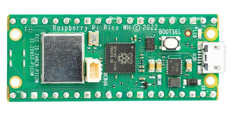 RASPBERRY-PI RASPBERRY PI PICO WH SBC, Raspberry Pi Pico WH, RP2040, ARM Cortex-M0+, 264KB RAM, 2MB Flash, WiFi, With Header