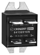 CROUZET 84132010N Solid State Relay, 20 A, 280 VAC, Panel Mount, Quick Connect, Zero Crossing