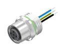 AMPHENOL CONEC 43-01001 Sensor Cable, A Coded, M12 Receptacle, Free End, 5 Positions, 500 mm, 19.7 "
