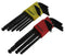 BONDHUS 20199 Ball End Tool Set, 22 Pieces of Ball End Hex Key Set, Hex Tip GorillaGrip Fold Up