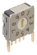 NKK SWITCHES FD01FR10H ROTARY CODED SWITCH, 10POS, 20V, R/A TH
