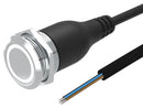 EAO 82-6655.2154 Vandal Resistant Switch, Ring Illuminated, 24V LED, 82 Series, 22 mm, SPDT, Maintained