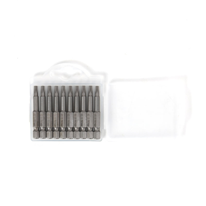 MULTICOMP PRO MP012271 Torx Bit, 10 Pieces of Torx Driver Bits, T20, 50mm, S2