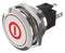 EAO 82-6151.2A14.B001 Vandal Resistant Switch, On/Off, 82 Series, 22 mm, SPDT, Maintained, Round Flat Flush, Natural