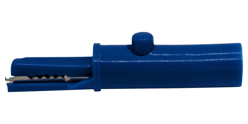 MUELLER ELECTRIC BU-27.259.5 Alligator Clip, Insulated, 8 mm Jaws Open, 51 mm Length, 30 to 60VDC, 19A Current, Blue